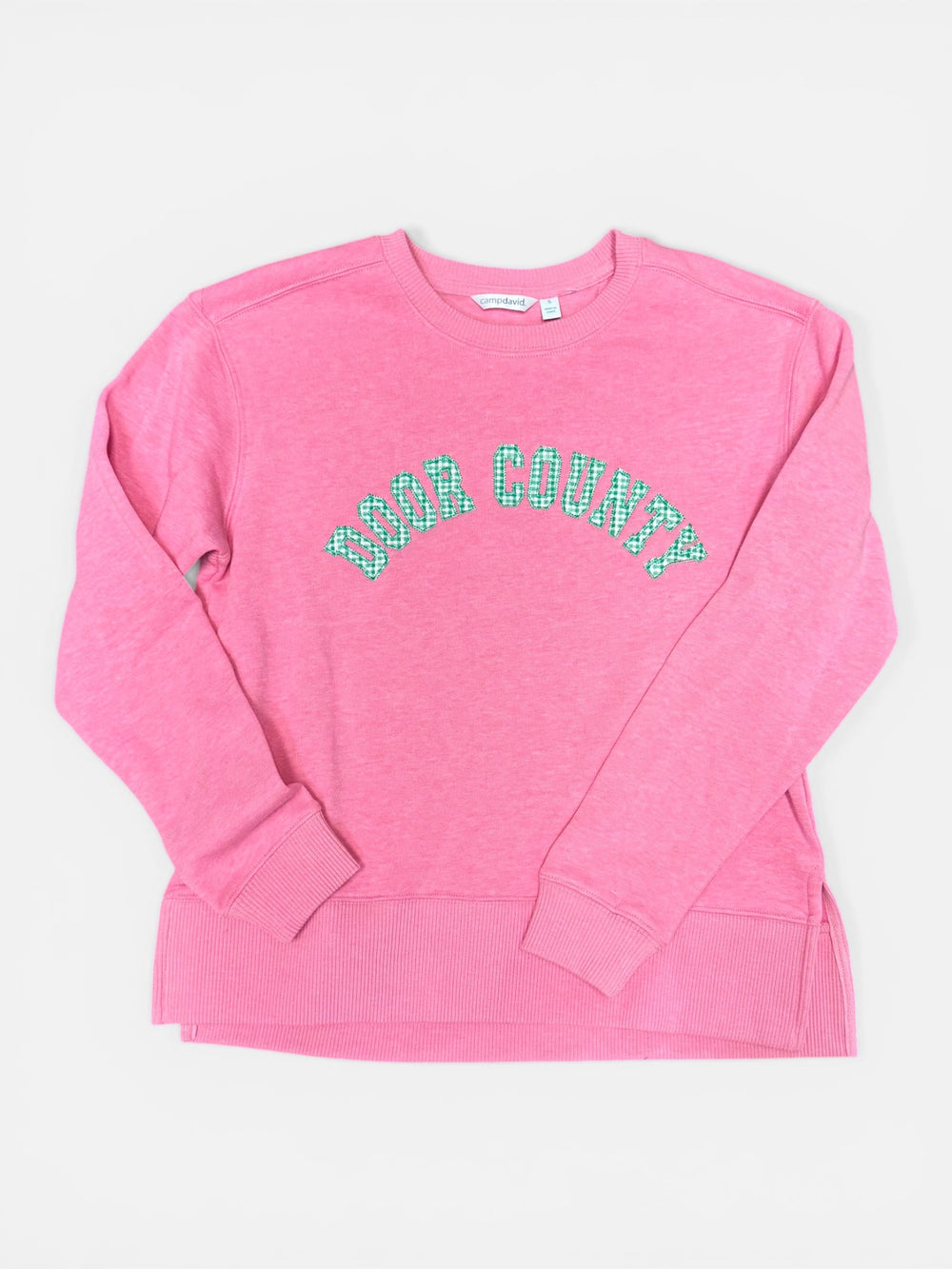 DOOR COUNTY GINGHAM CHECK UNITY CREW SWEATSHIRT
