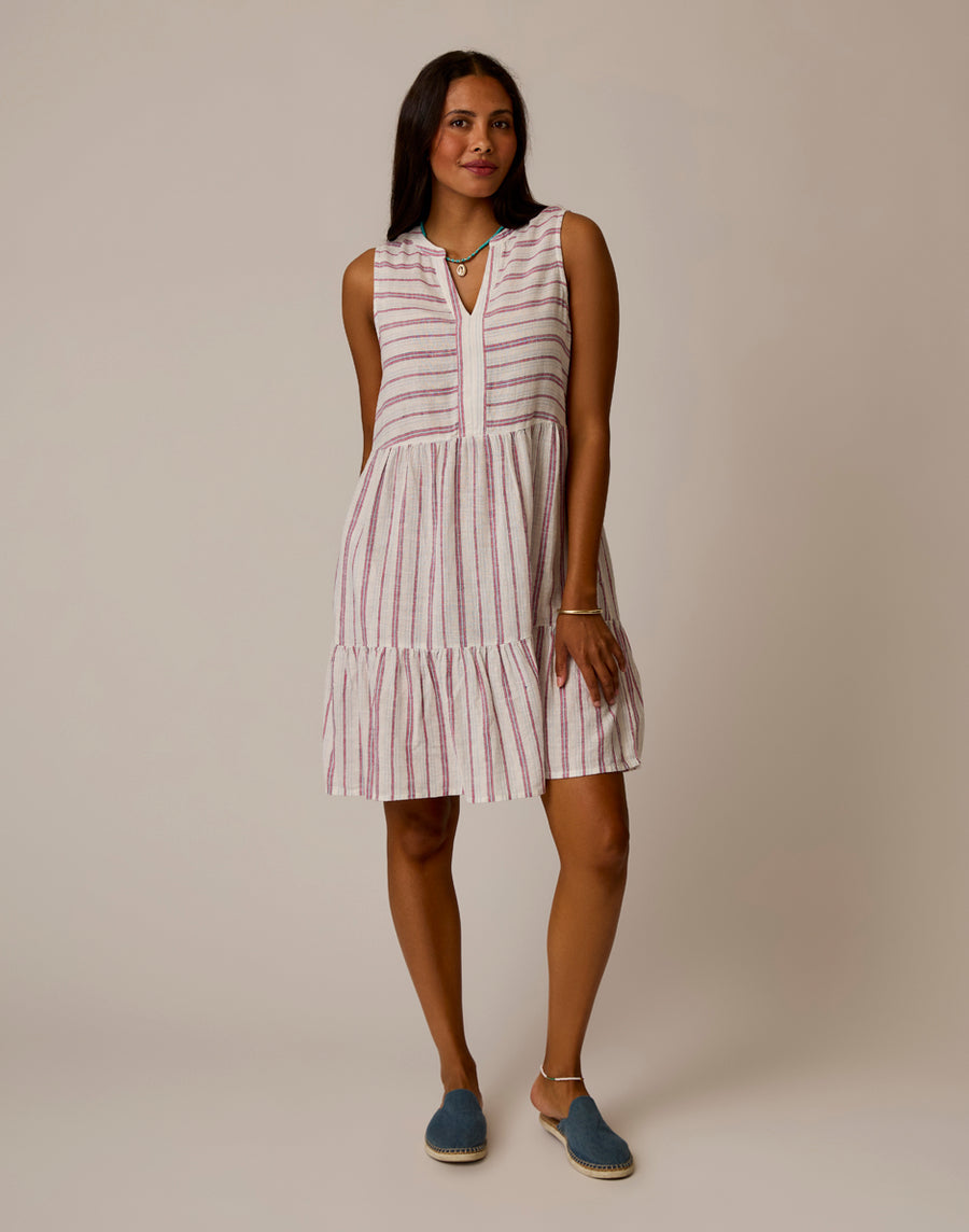 KENTUCKY STRIPE NELLIE LINEN DRESS
