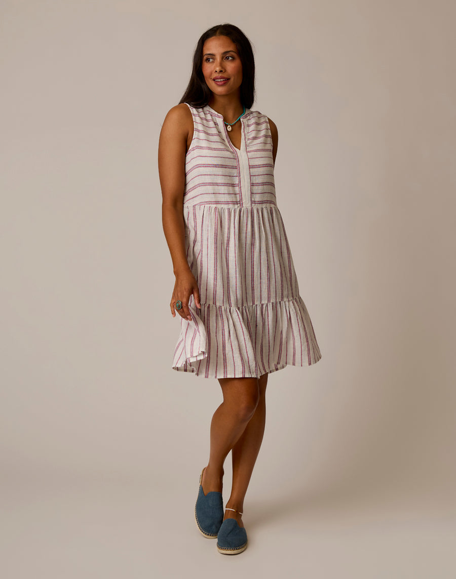 KENTUCKY STRIPE NELLIE LINEN DRESS
