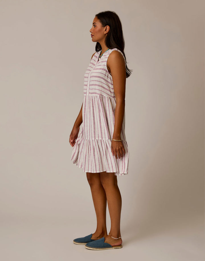KENTUCKY STRIPE NELLIE LINEN DRESS