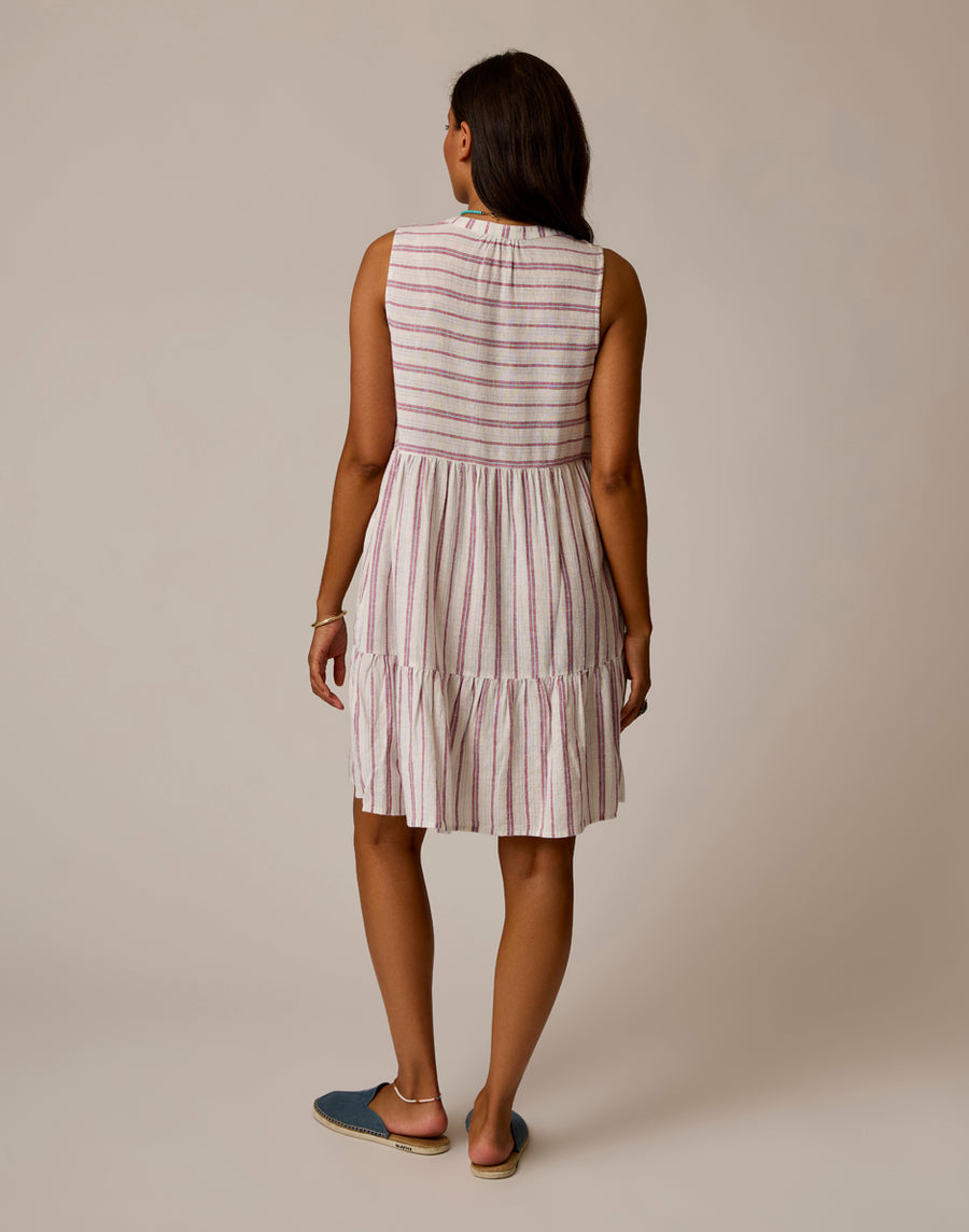 KENTUCKY STRIPE NELLIE LINEN DRESS
