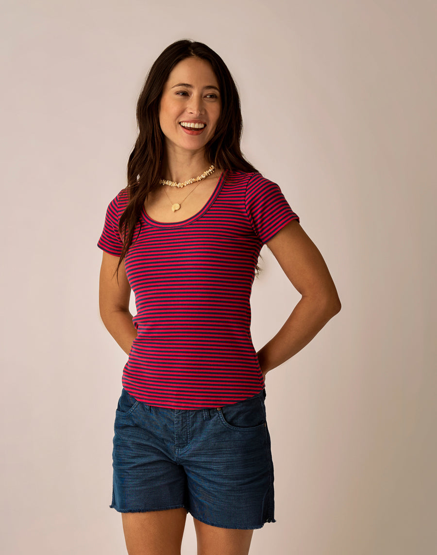JULY STRIPE EVER TEE

