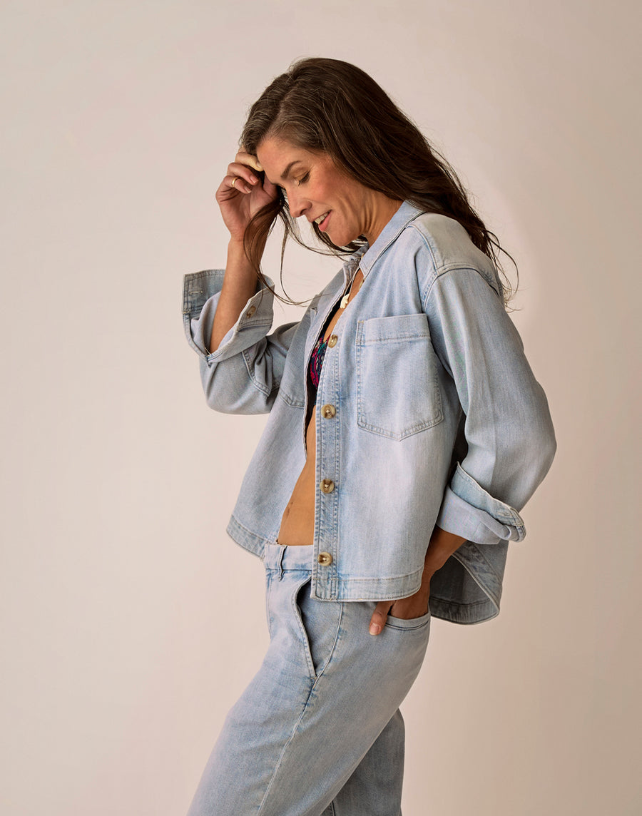 FLORA SAVANNAH DENIM SHACKET