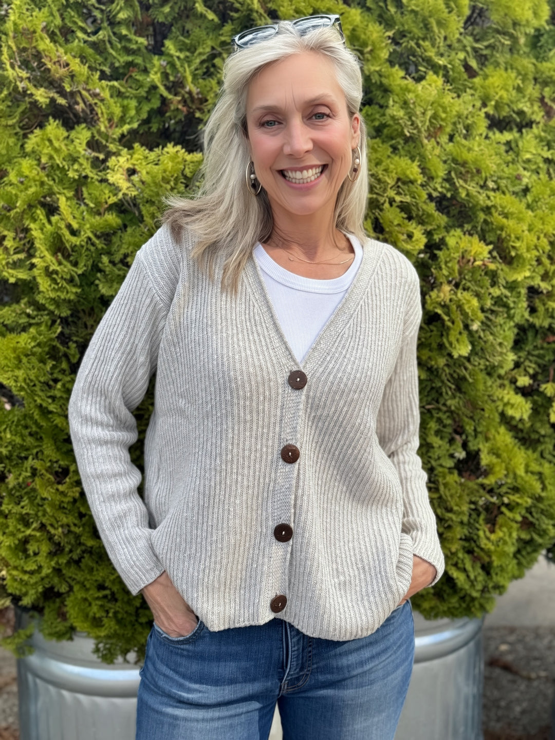 HANNAH  DESERT 4 BUTTON CARDIGAN