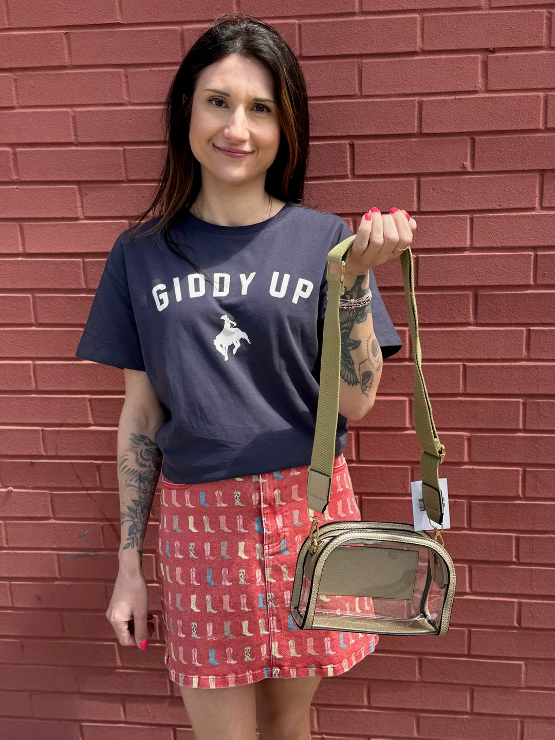 CHAMPAGNE STADIUM CROSSBODY BAG