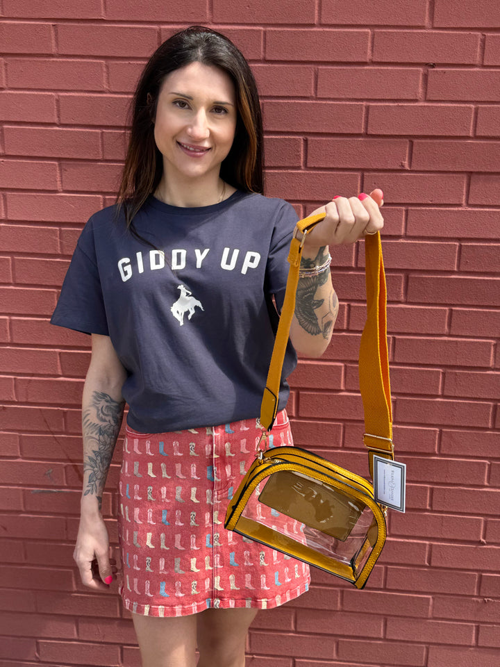 GOLD STADIUM CROSSBODY BAG