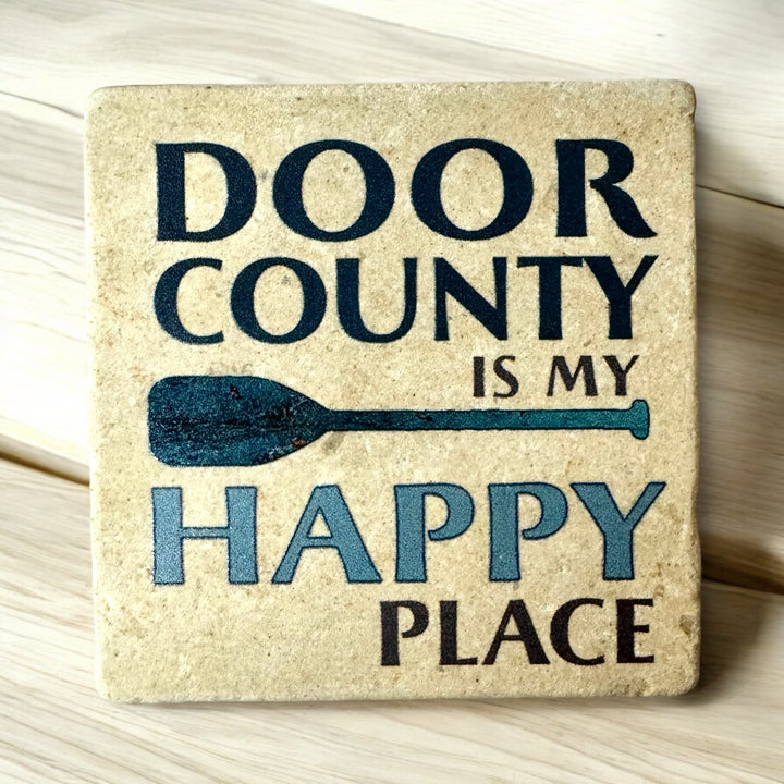 DOOR COUNTY HAPPY PLACE MARBLE MAGNET