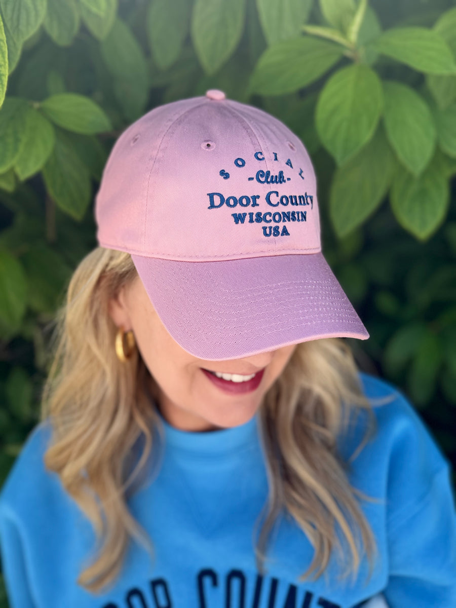 ROSE TEA DOOR COUNTY SOCIAL CLUB BASEBALL HAT
