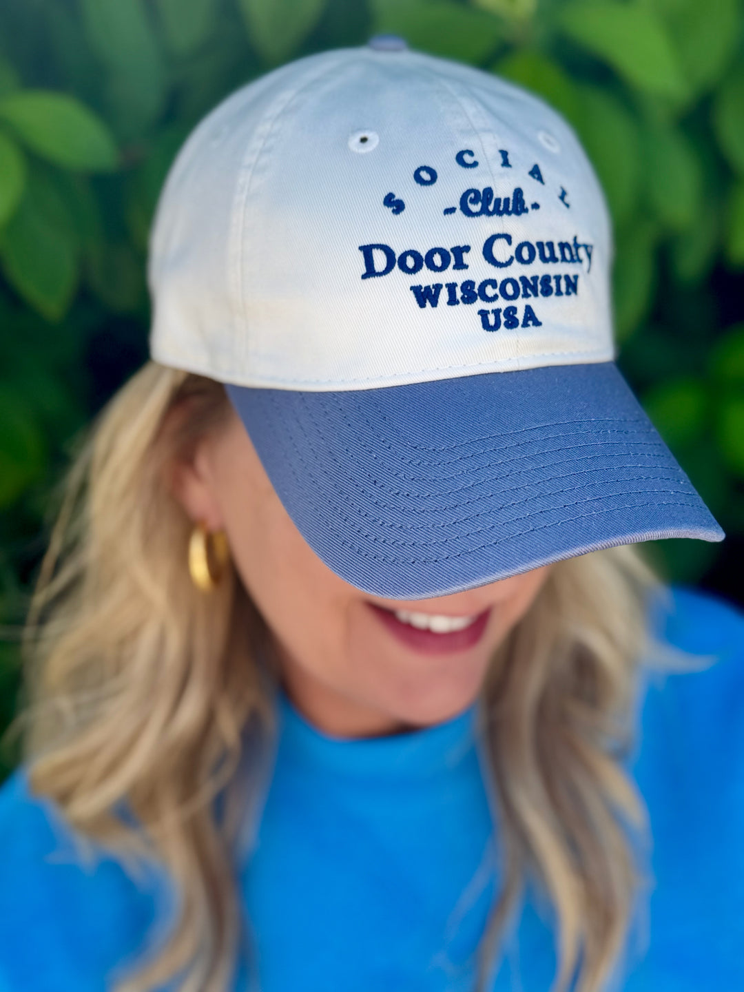 CHALK WHITE DOOR COUNTY SOCIAL CLUB BASEBALL HAT