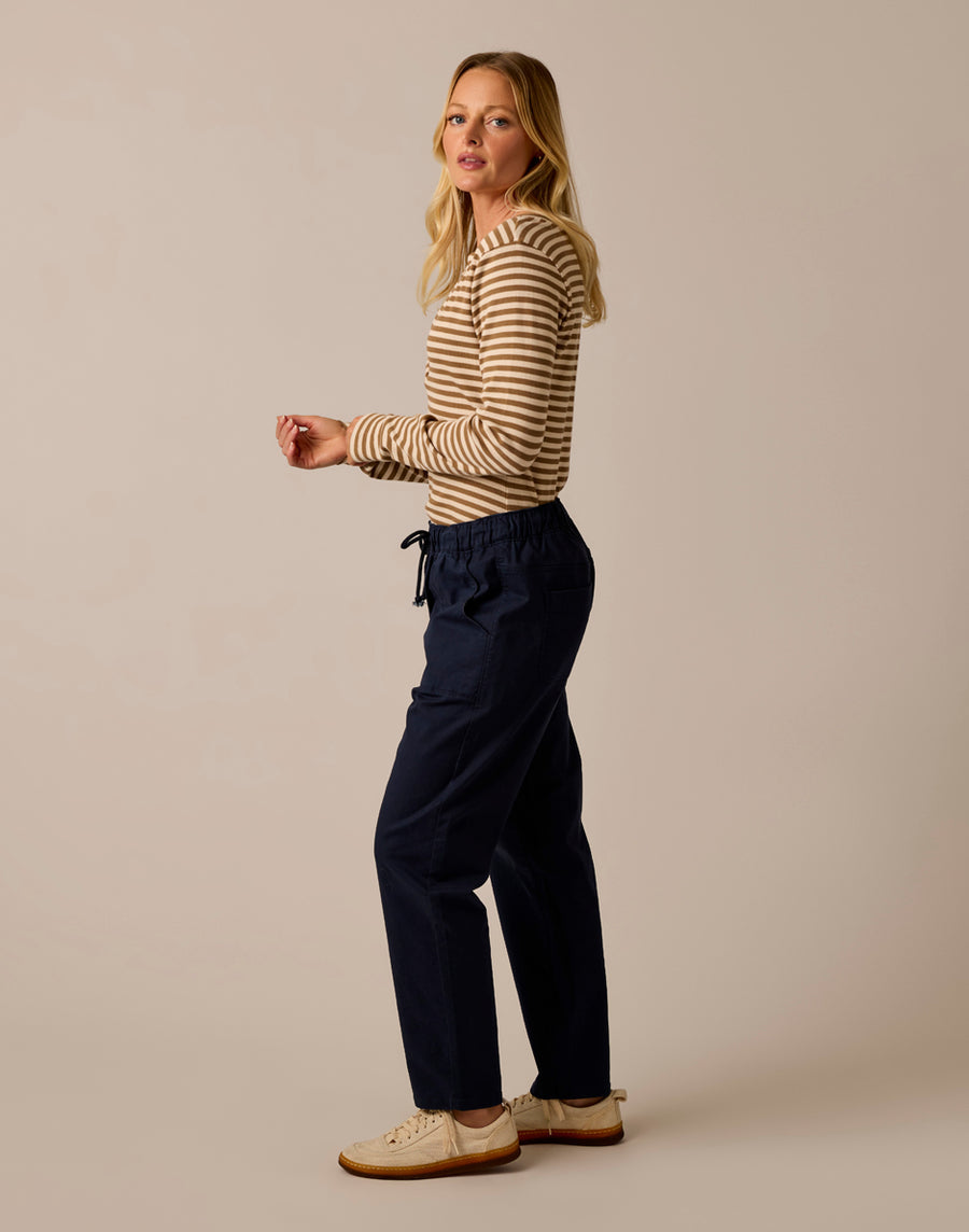 WALNUT STRIPE EVER HENLEY