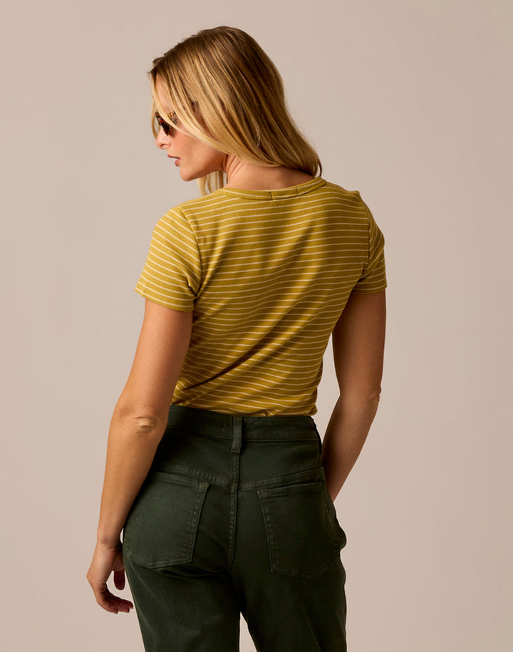 GOLD GLOW STRIPE EVER TEE
