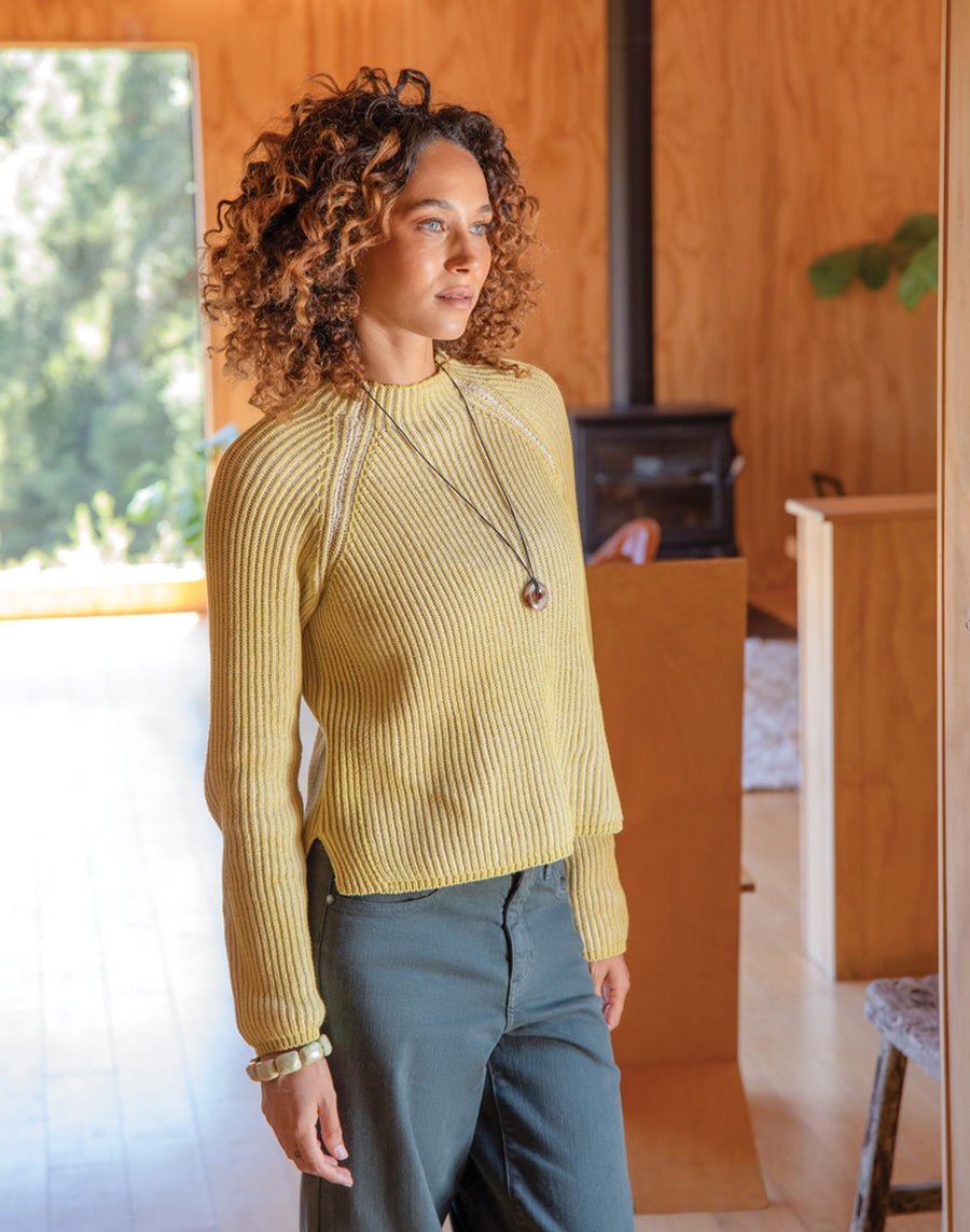 IVY BRIGHT WHEAT/CREAM REVERSIBLE SWATER
