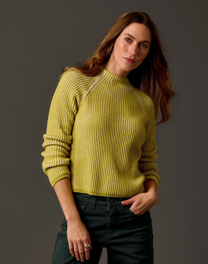 IVY BRIGHT WHEAT/CREAM REVERSIBLE SWATER