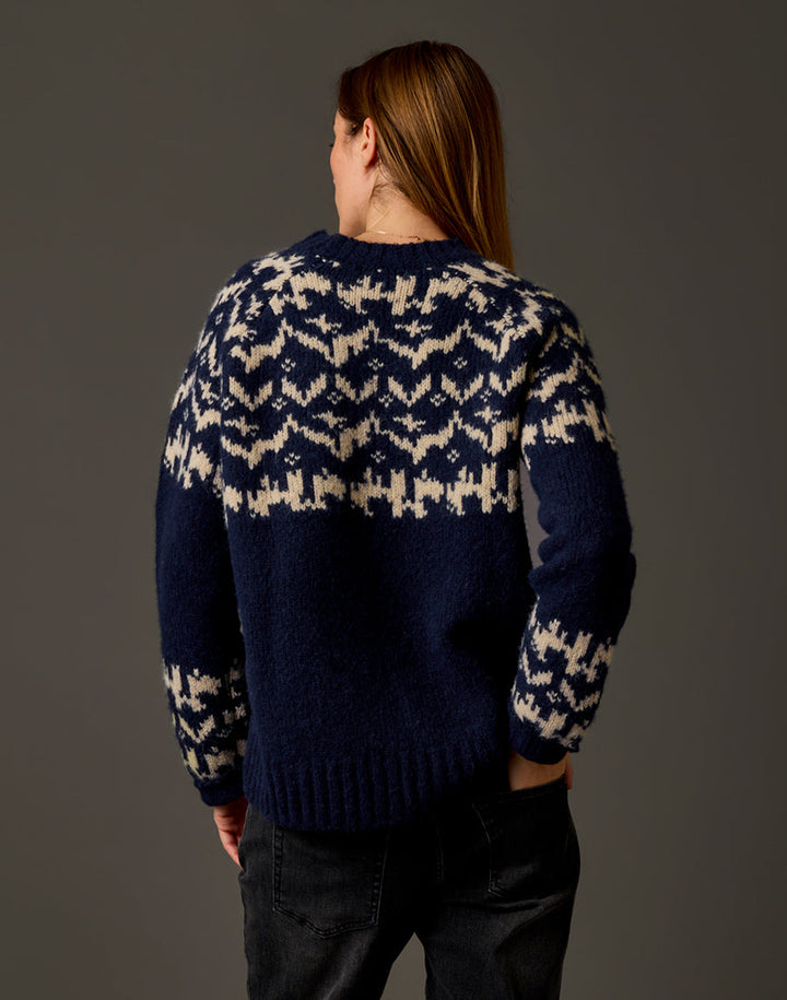 ARIA NAVY FAIRISLE SWEATER