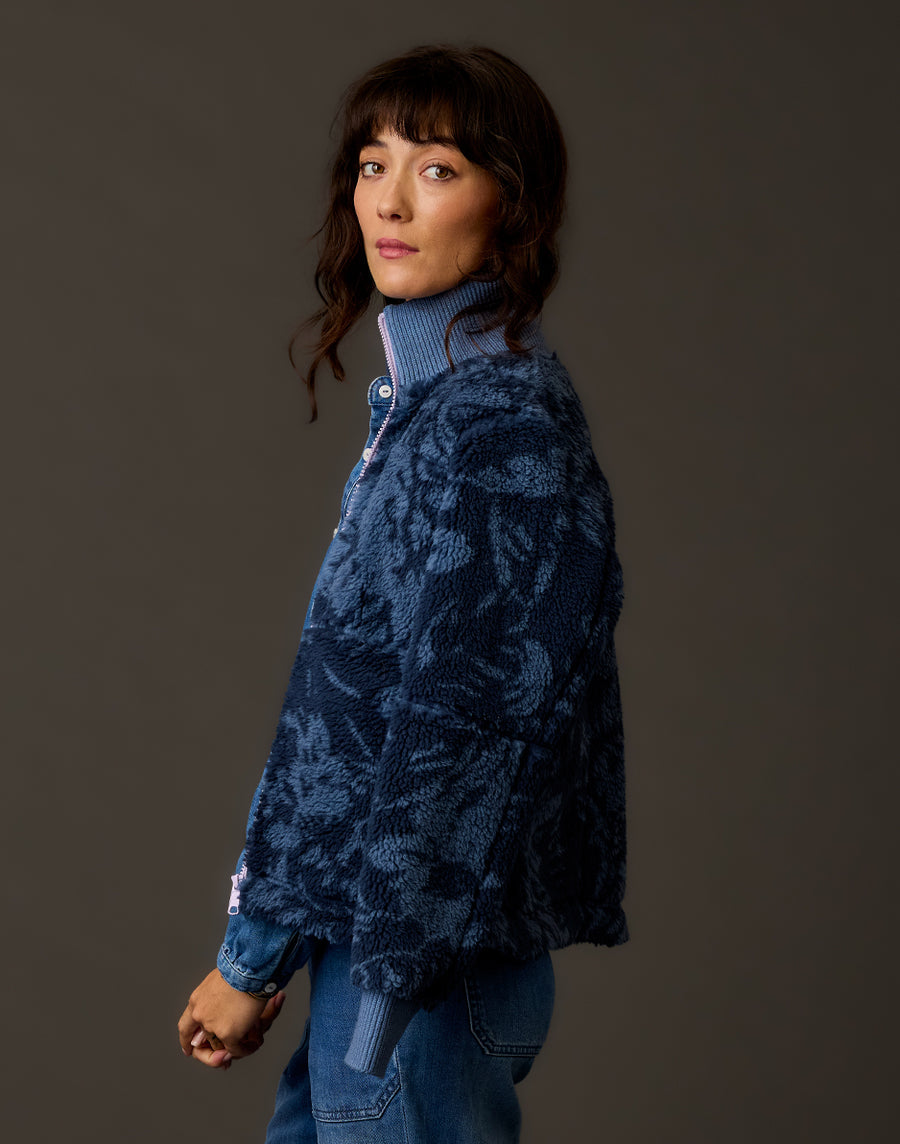 CORA DARK SAPPHIRE WILDS FLEECE JACKET