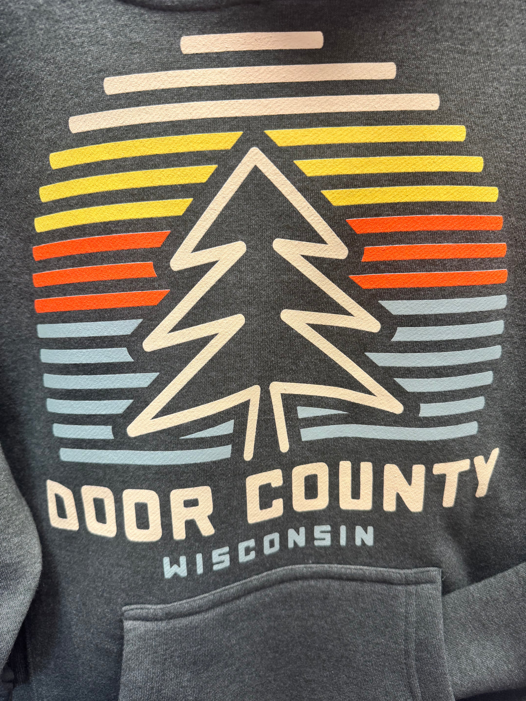 DOOR COUNTY SUNSET PINE HEATHER HUNTER HOODIE SWEATSHIRT