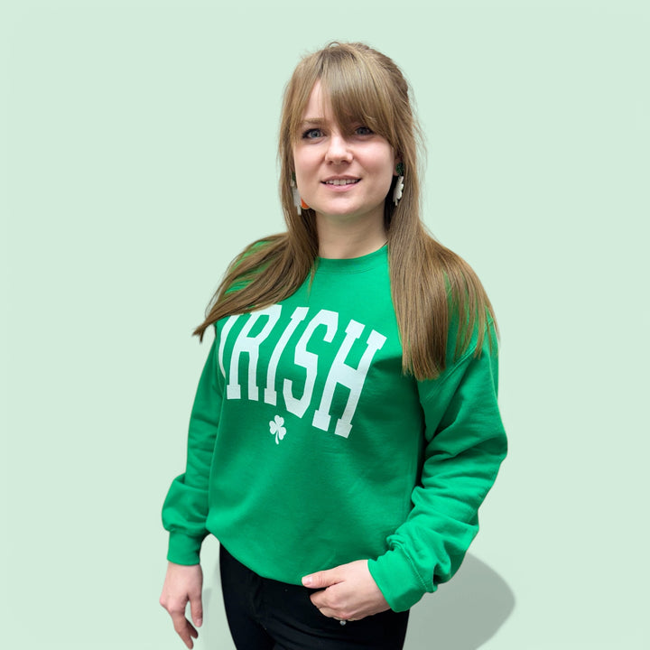 IRISH SHAMROCK GRAPHIC CREW SWEATSHIRT