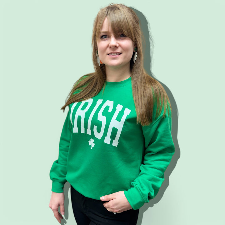 IRISH SHAMROCK GRAPHIC CREW SWEATSHIRT