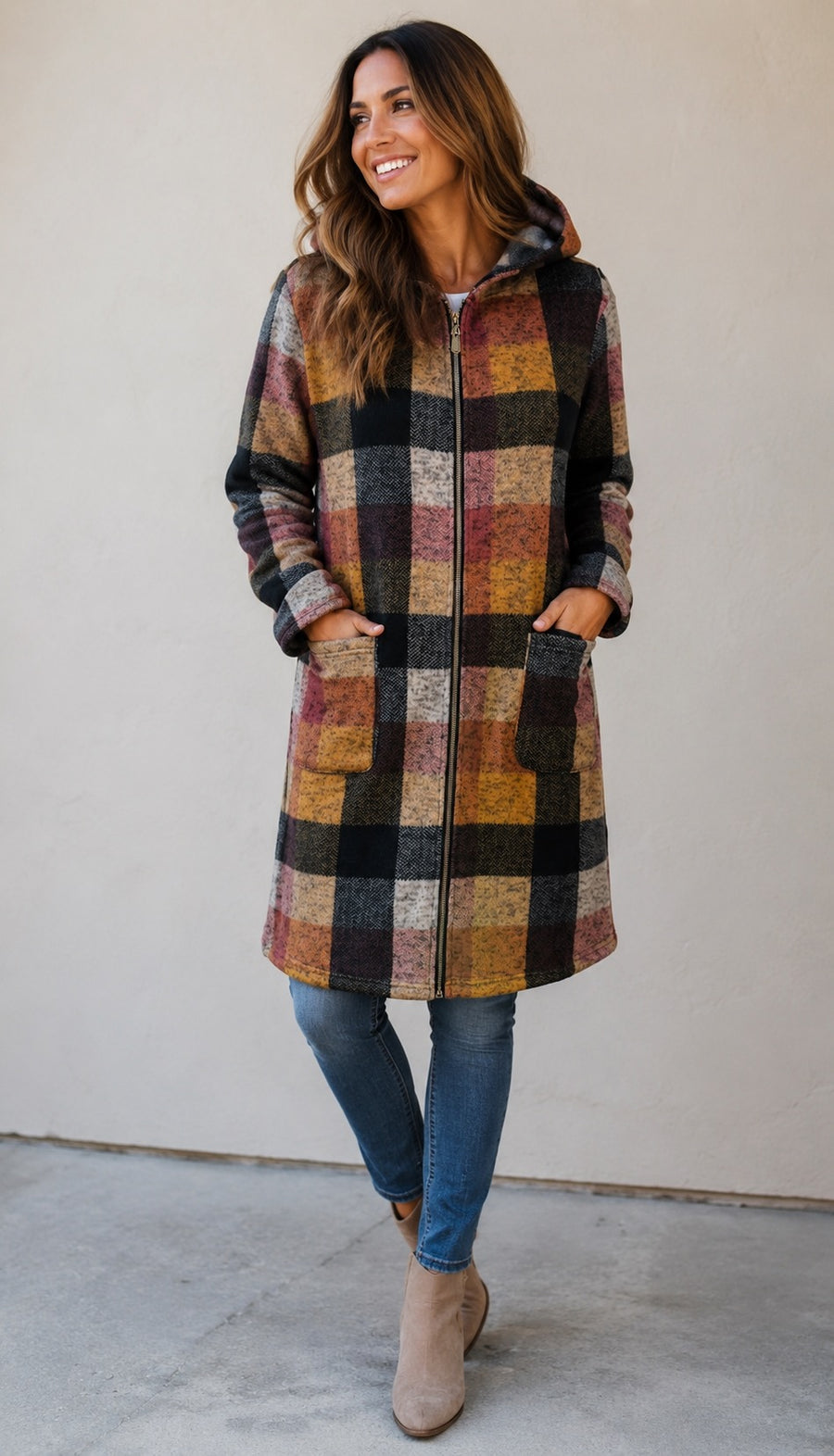 THEA PINK COLORBLOCK HOODED JACKET
