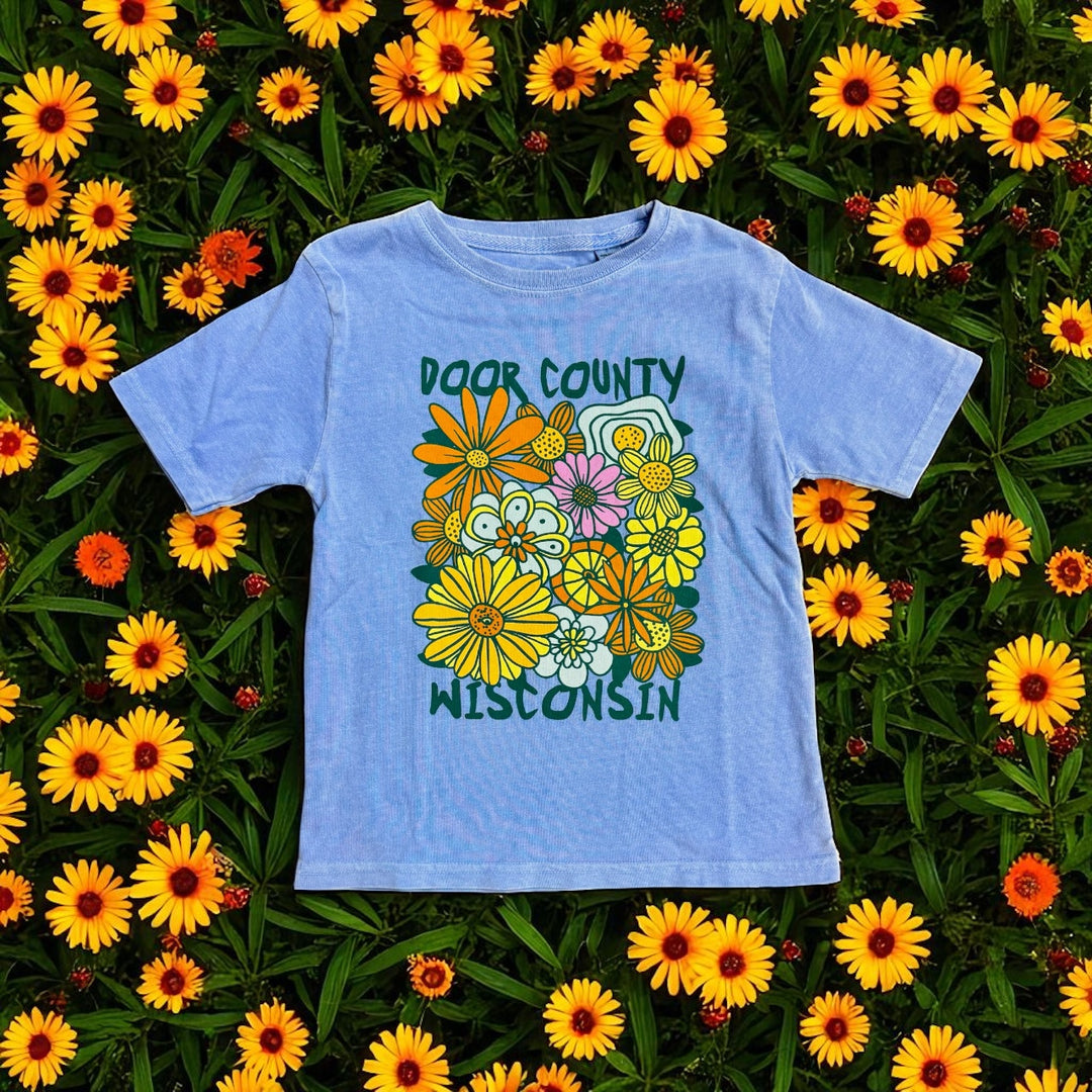 YOUTH PERI DOOR COUNTY BLOOMING FLOWERS TEE