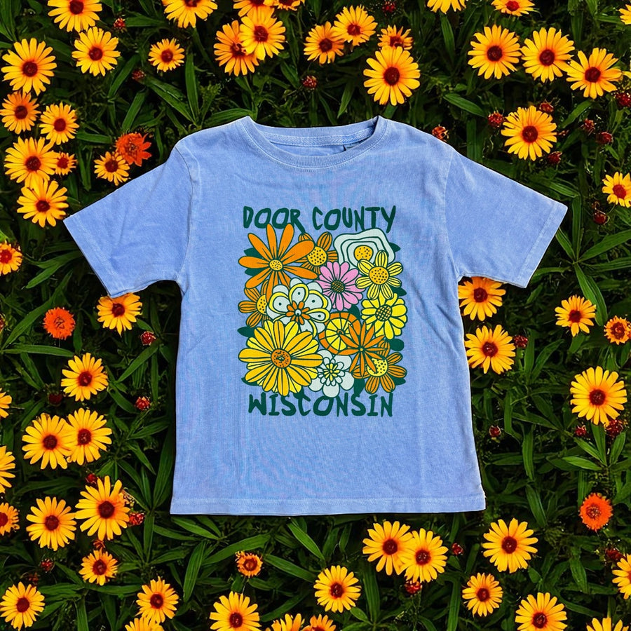 YOUTH PERI DOOR COUNTY BLOOMING FLOWERS TEE
