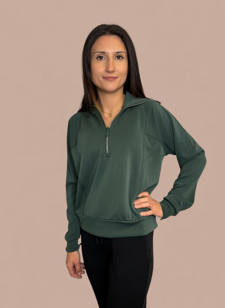 JOSIE PINE 1/4 ZIP PULLOVER
