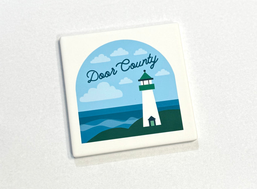 DOOR COUNTY LIGHT HOUSE COASTER
