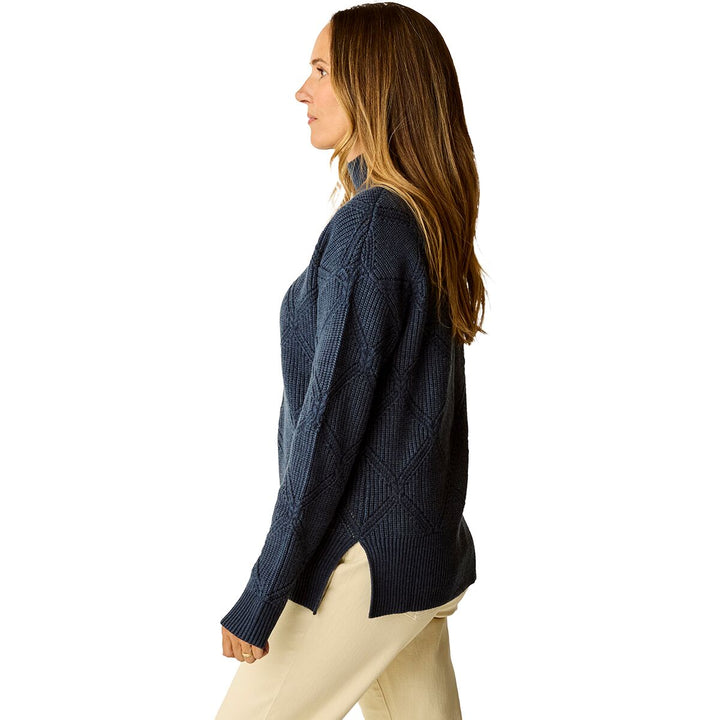 NAVY HEATHER WOODWARD SWEATER