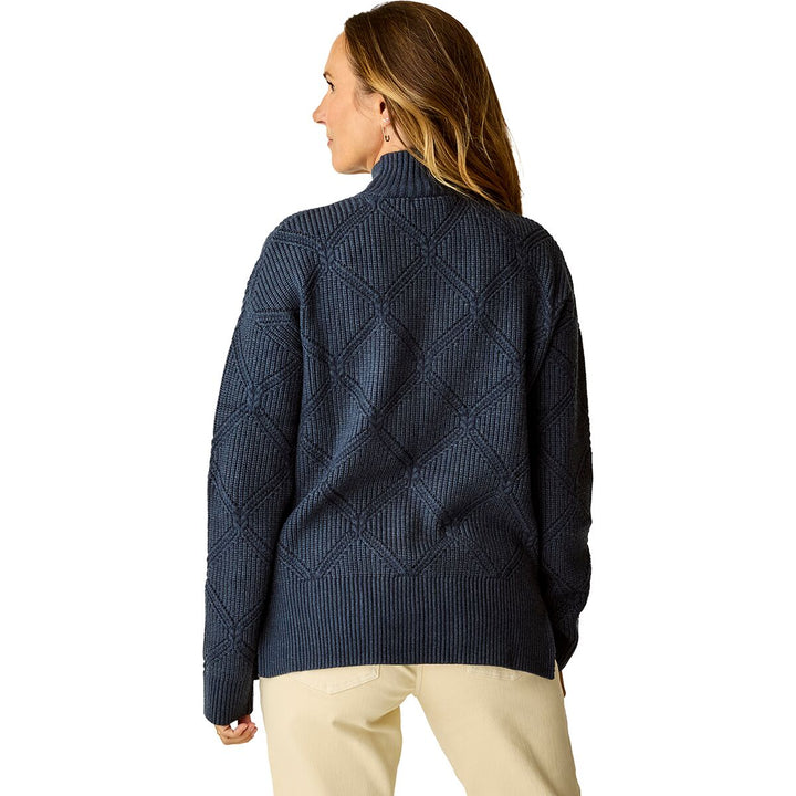 NAVY HEATHER WOODWARD SWEATER