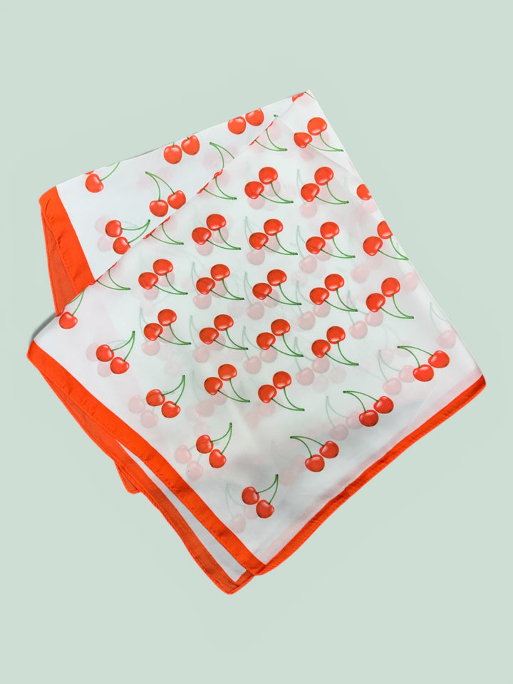 CHERRY SMALL SQUARE SCARF