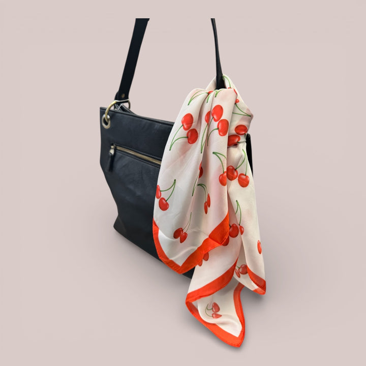 CHERRY SMALL SQUARE SCARF