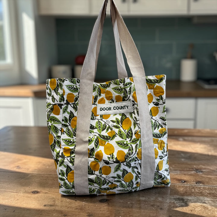DOOR COUNTY LEMON SQUEEZY TOTE BAG