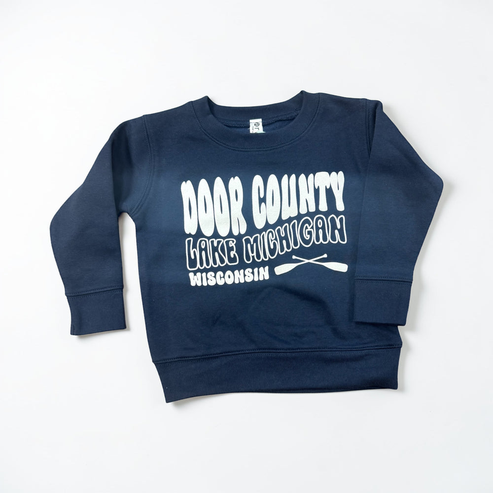 TODDLER NAVY DOOR COUNTY LAKE MICHIGAN SWEATSHIRT
