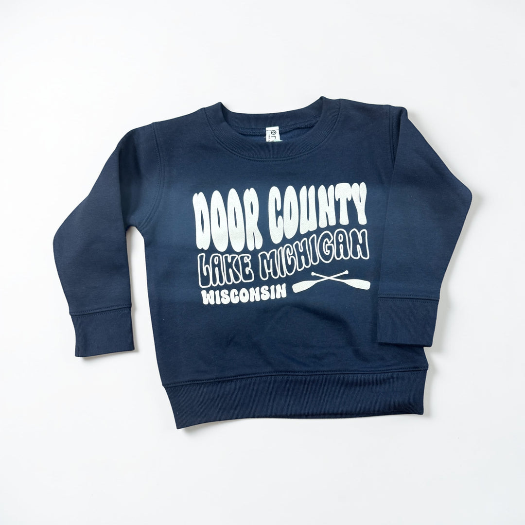 TODDLER NAVY DOOR COUNTY LAKE MICHIGAN SWEATSHIRT