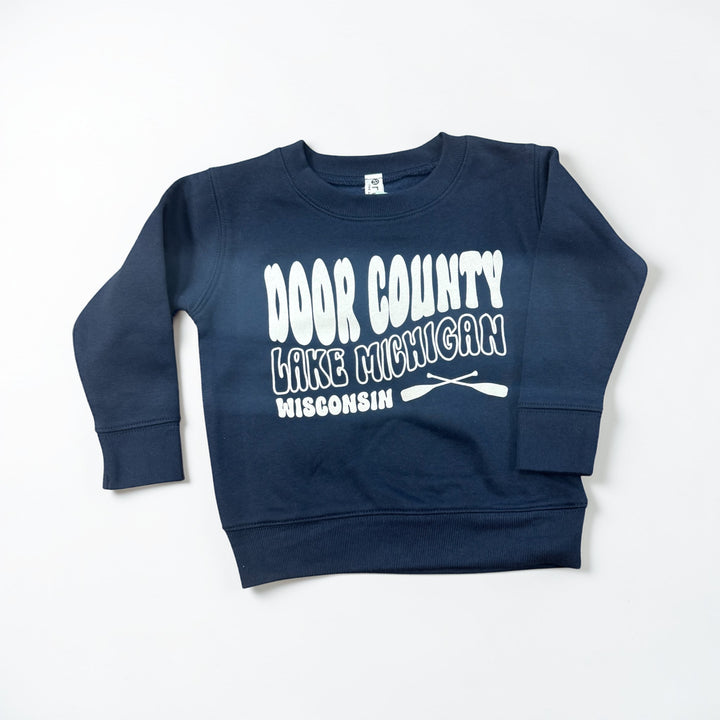 TODDLER NAVY DOOR COUNTY LAKE MICHIGAN SWEATSHIRT
