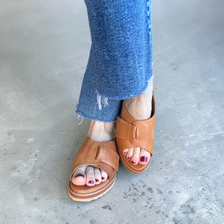 TAUPE PADME LOW WEDGE SANDAL