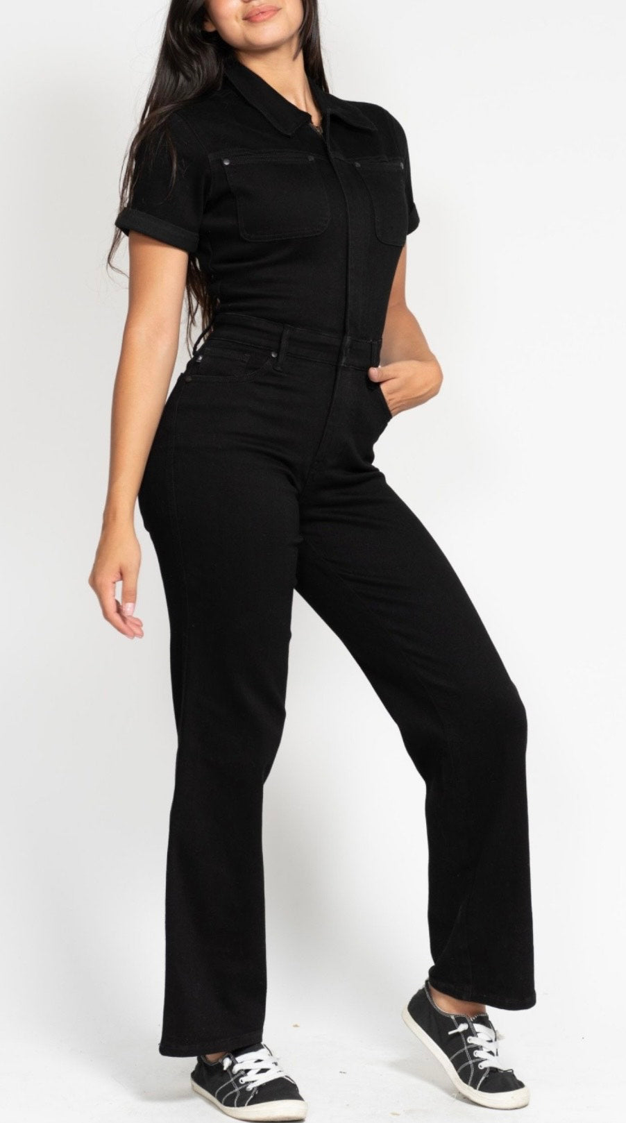 ZOE BLACK HIGH WAIST JUMPSUIT