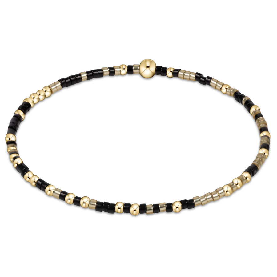 EXTENDS - BLACK & GOLD LUSTER GAMEDAY HOPE UNWRITTEN BRACELET
