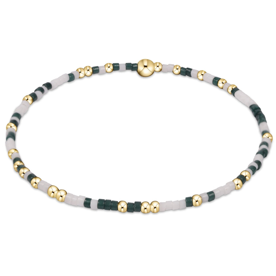 EXTENDS - DARK GREEN & WHITE GAMEDAY HOPE UNWRITTEN BRACELET
