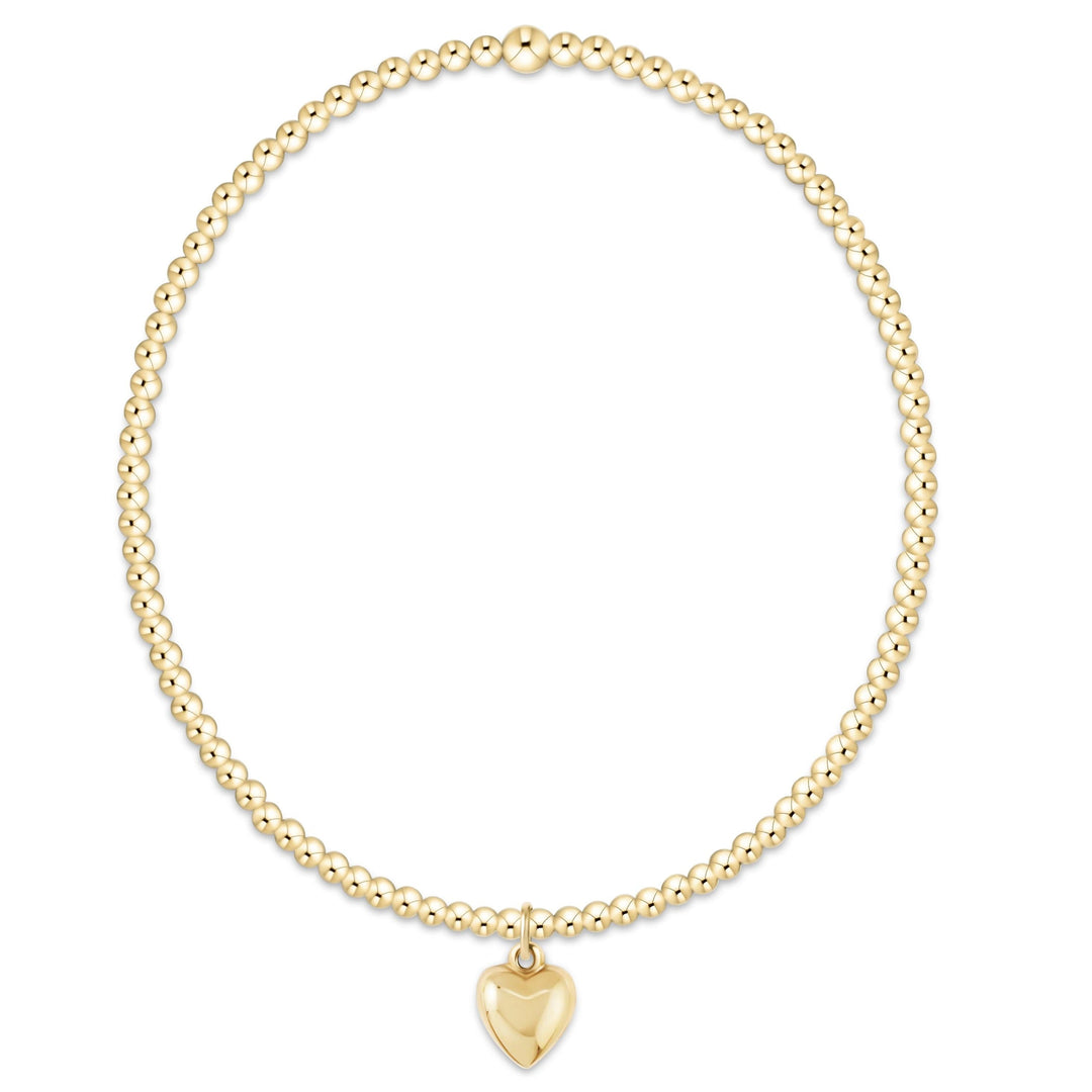 SMALL LOVE PLUSH CHARM GOLD 2MM BRACELET