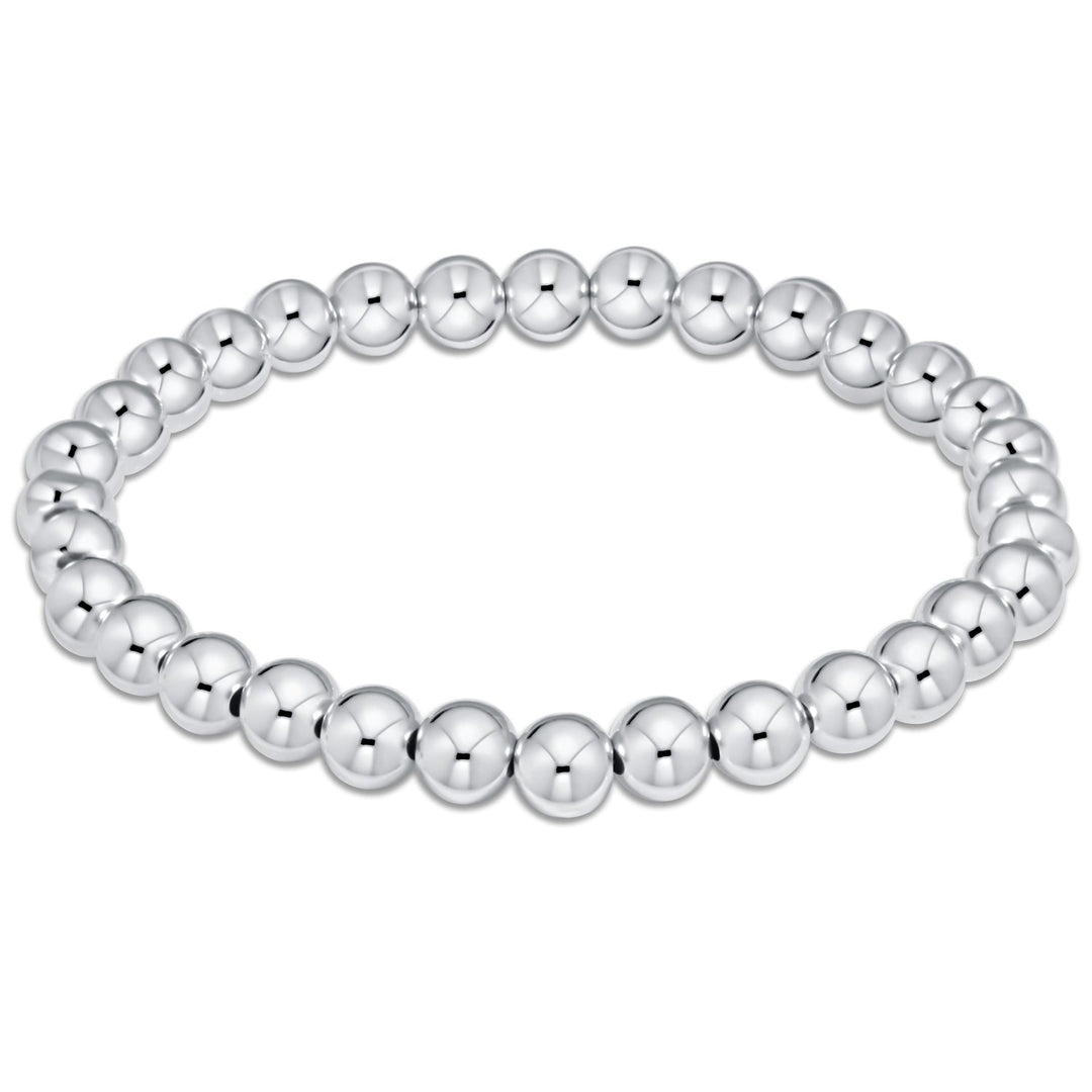 EXTENDS CLASSIC STERLING 6MM BEAD BRACELET