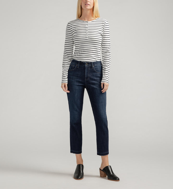 CARTER GIRLFRIEND JEANS WITH RAW HEM