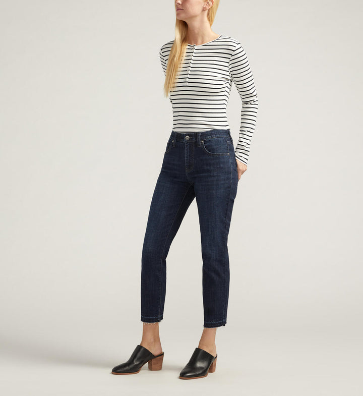 CARTER GIRLFRIEND JEANS WITH RAW HEM