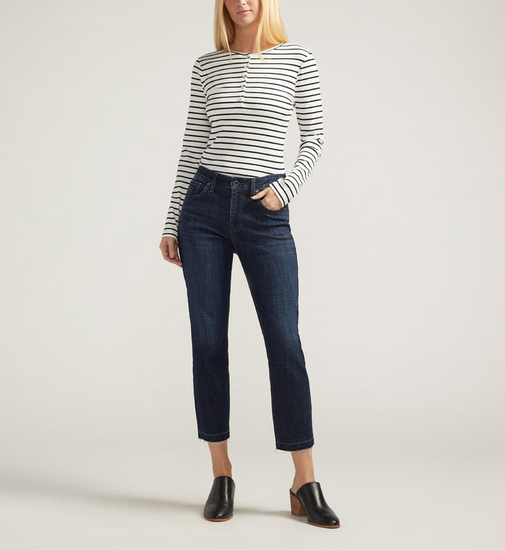 CARTER GIRLFRIEND JEANS WITH RAW HEM