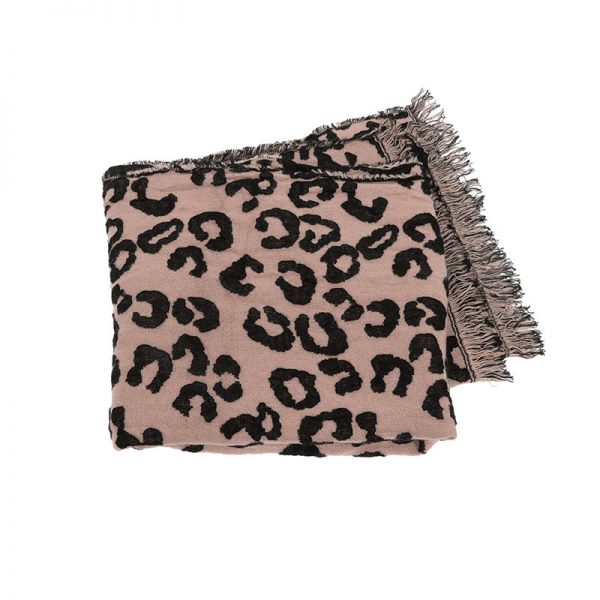 BLUSH LEOPARD PRINT SCARF