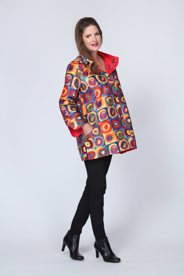 RED CIRCLES REVESRIBLE JACKET