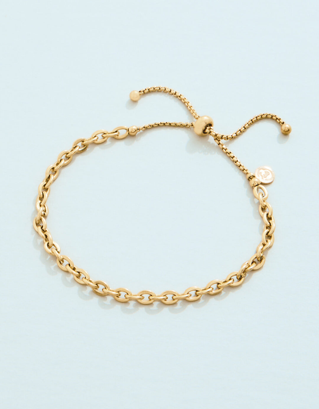 ANCHORED GOLD SLIDE BRACELET