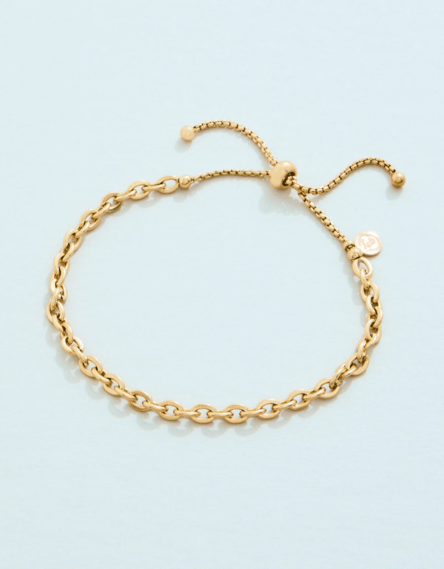 ANCHORED GOLD SLIDE BRACELET
