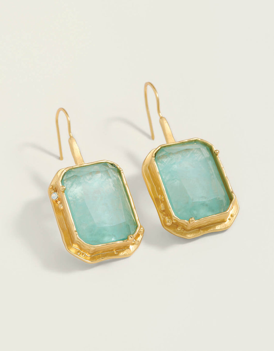 MARION SEA FOAM RECTANGLE EARRINGS
