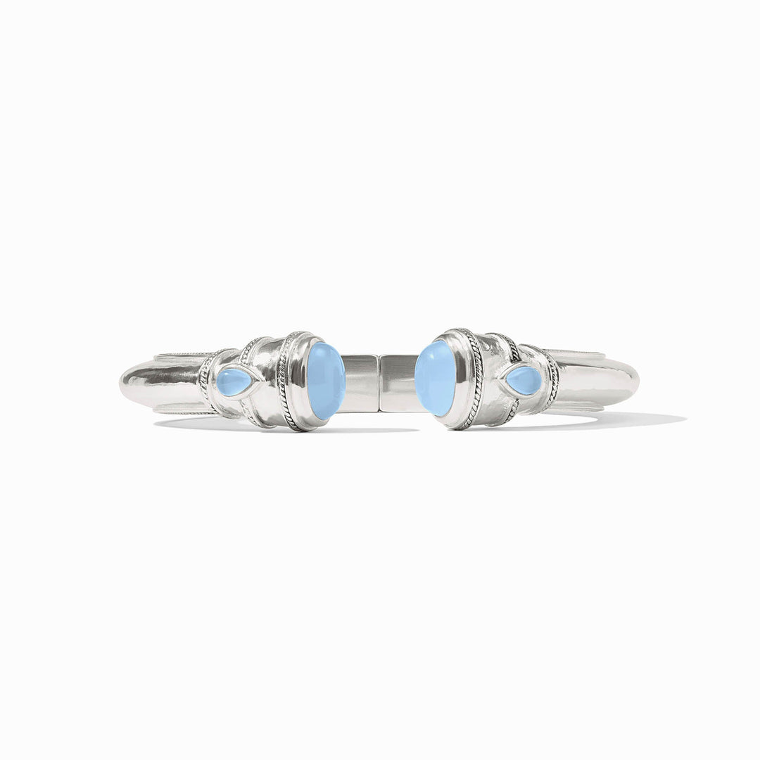 Chalcedony Blue Silver Cannes Demi Cuff Bracelet